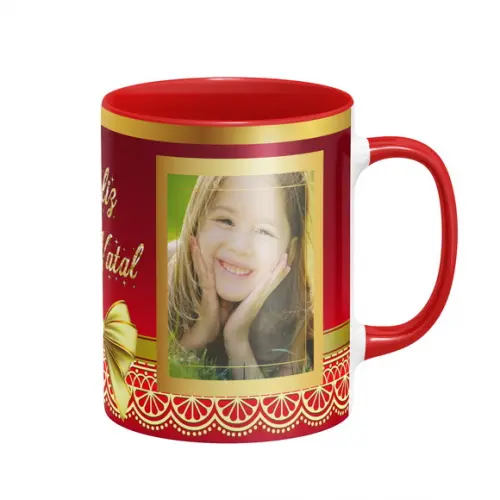 Caneca feliz natal presente natal lembrança natal