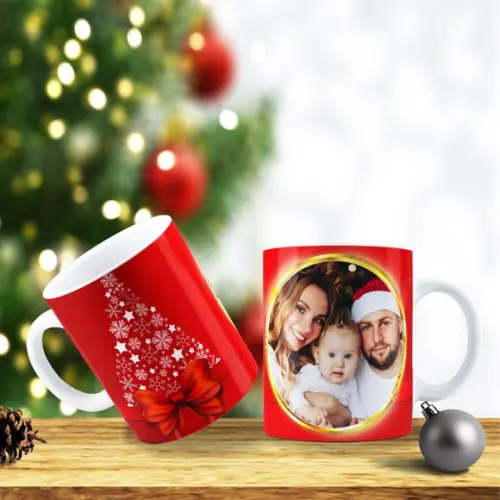 Caneca Feliz Natal Personalizada com Foto