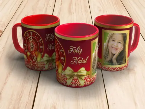Caneca feliz natal presente natal lembrança natal