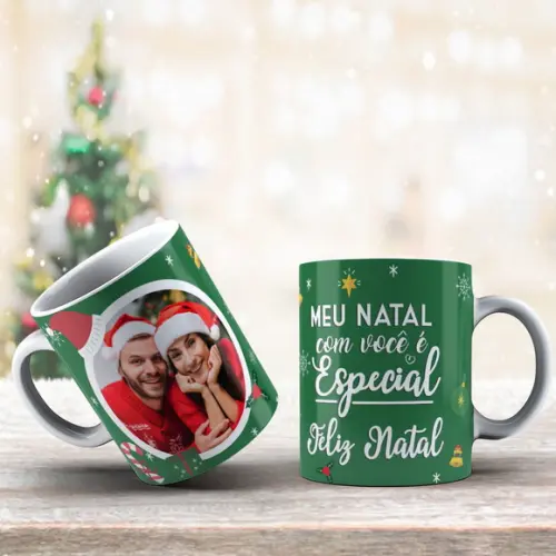 Caneca Feliz natal presente de natal lembrança natalina
