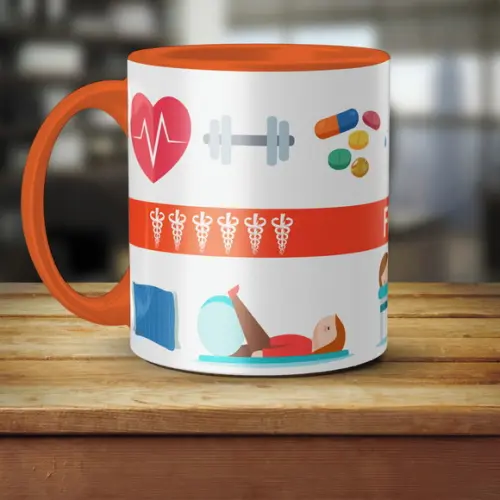Caneca Fisioterapia laranja