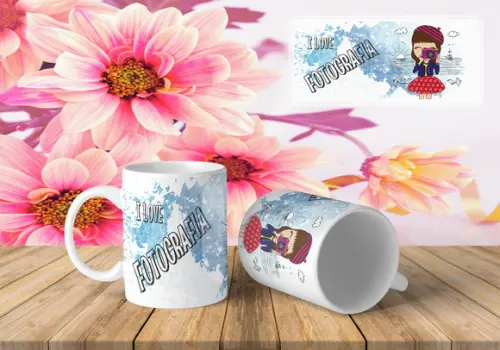 Caneca I Love Fotografia eu amo fotografia