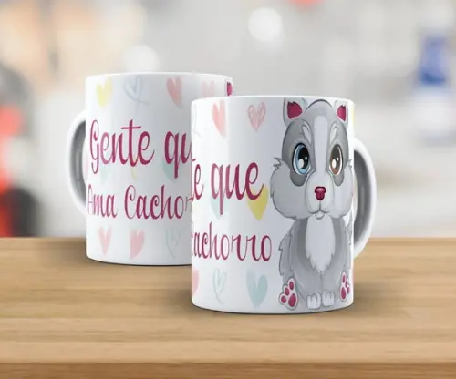 Caneca gente que ama cachorro pets