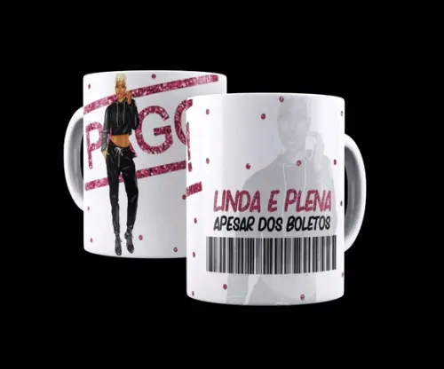 Caneca linda e plena apesar dos boletos