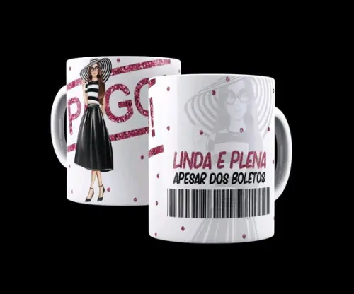 Caneca linda e plena apesar dos boletos