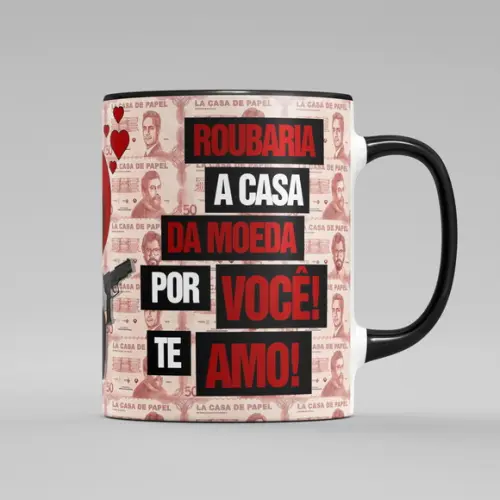 Caneca La Casa de Papel interior preto