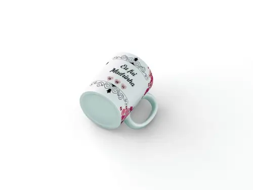 Caneca lembrança de Casamento padrinho ou madrinha passaros