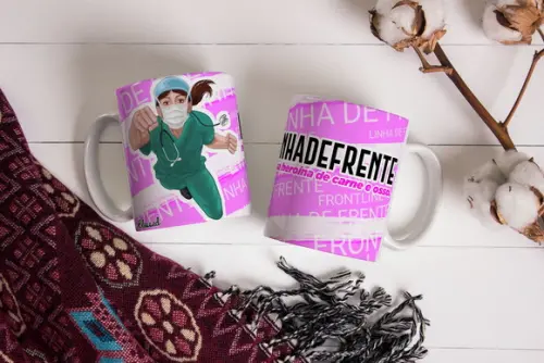 Caneca linha de frente pandemia covid