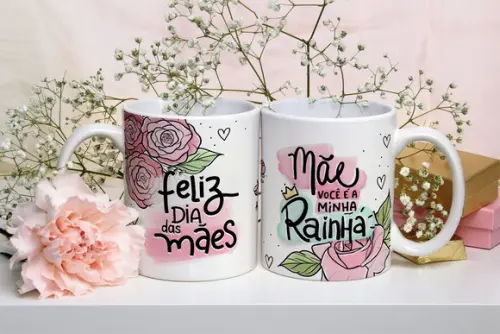 Caneca Mãe lembrança mãe feliz dias mães presente mãe