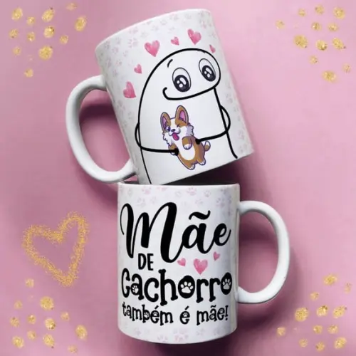Caneca Mãe de cachorro caneca meme flork mãe