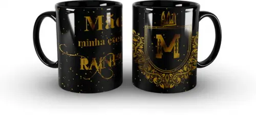Caneca Mãe minha eterna rainha preta