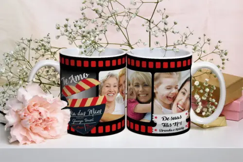 Caneca Mãe Personalizada c/ Foto Rolo de Filme