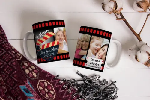 Caneca Mãe Personalizada c/ Foto Rolo de Filme