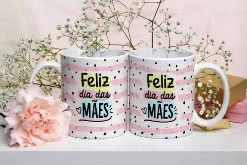 Caneca Mãe personalizada feliz dias mães presente mãe