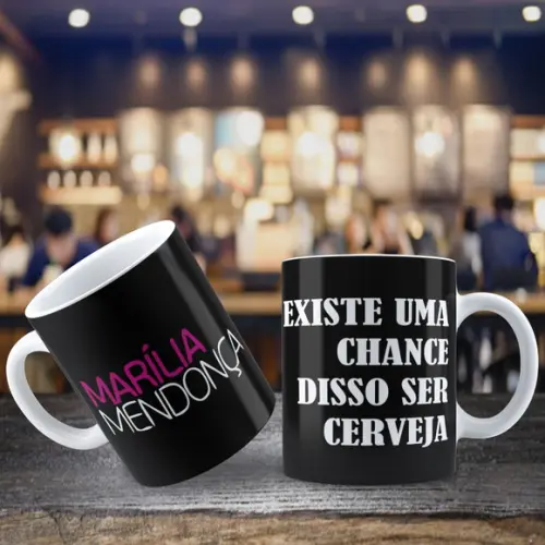 Caneca marilia mendonça uma grande chance disso ser cerveja