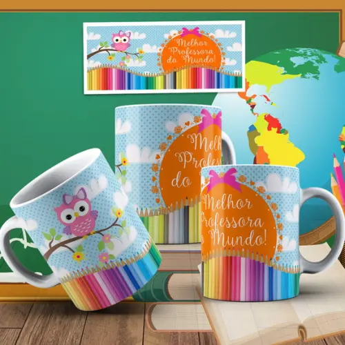 Caneca melhor professora lembrança professora personalizada