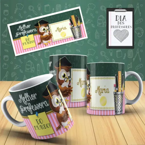 Caneca melhor professora do mundo
