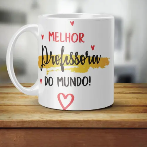 Caneca melhor professora lembrança professora personalizada