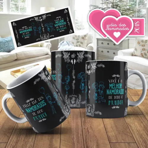 Caneca namorados amor casal