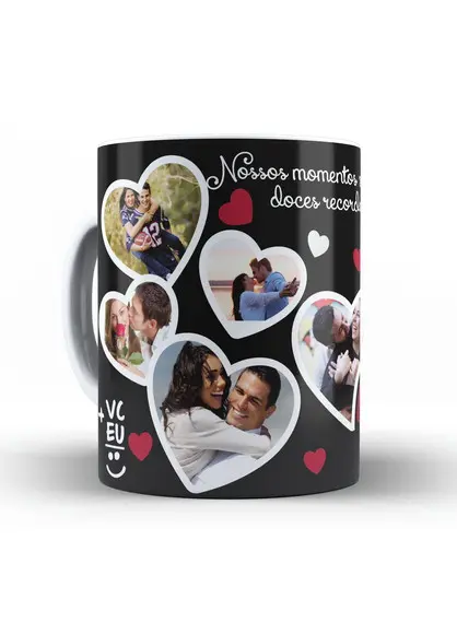 Caneca nossos momentos namorados eu e você