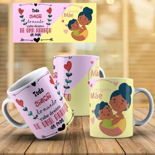 Caneca obrigado por tudo presente dia das mães
