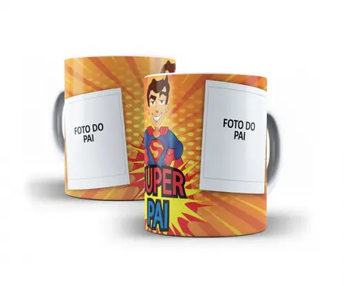 caneca pai dia dos pais presente super pai com foto