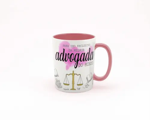Caneca Personalizada Advogada rosa