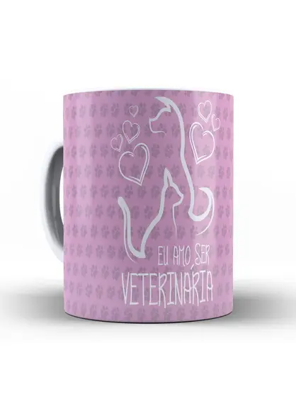 Caneca personalizada amo ser veterinária