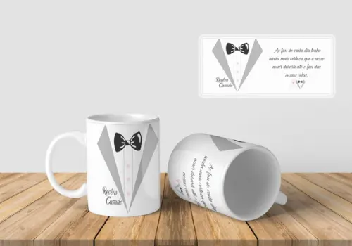Caneca Personalizada Casamento Lembrança Kit Noivos