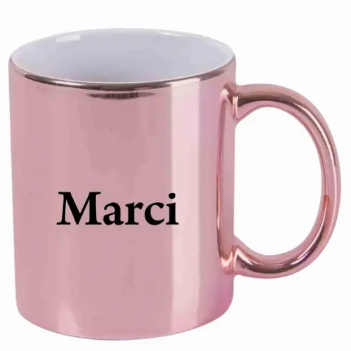 Caneca Personalizada cromada metalizada espelhada direito