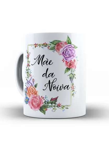 Caneca Personalizada Mãe Noiva Pai Noiva ou Noivo 2 canecas