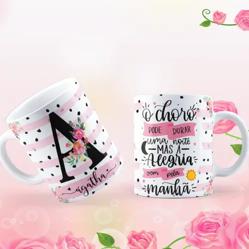 Caneca personalizada o choro pode dura uma noite