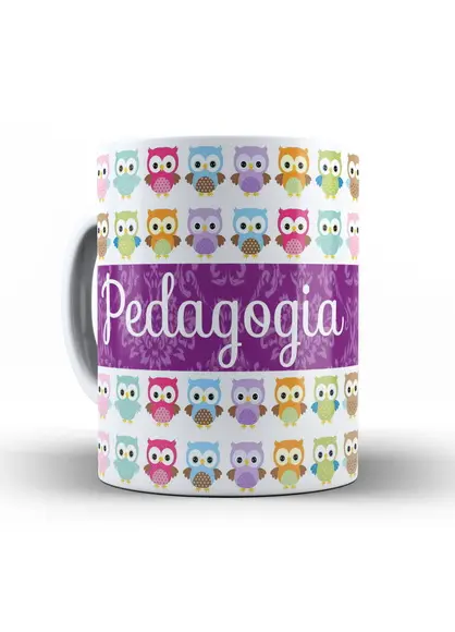 Caneca personalizada Pedagogia Pedagogo corujas