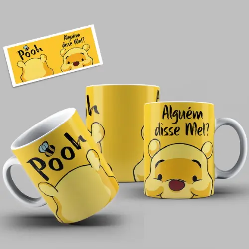 caneca pooh ursinho caneca colecionável