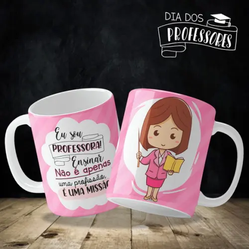 Caneca Professora Eu Sou Professora Personalizada