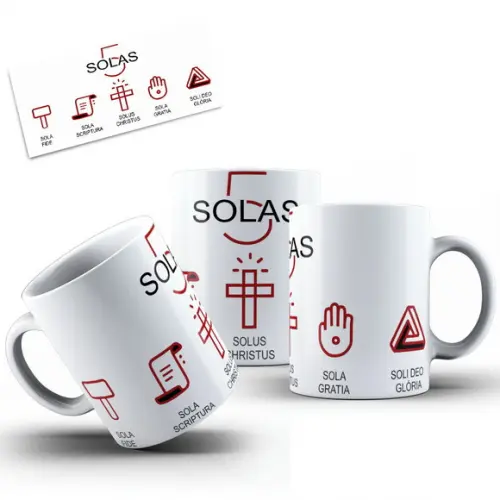 Caneca Reforma Protestante Cinco Solas Reforma Cristã
