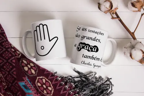 Caneca sola Gratia reformada frases cristãs spurgeon graça