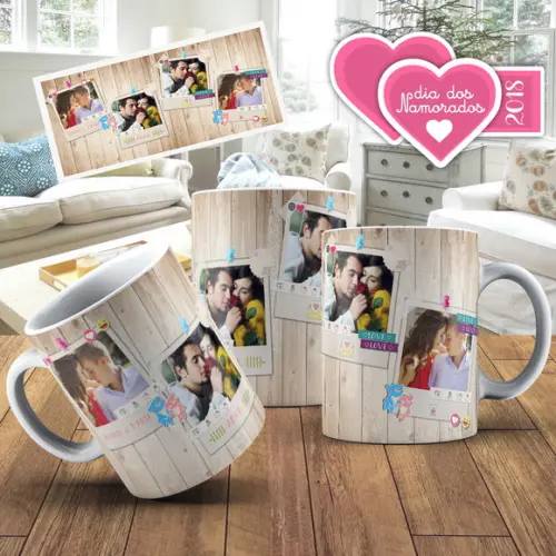 Caneca te amo fotos do casal namorados amor