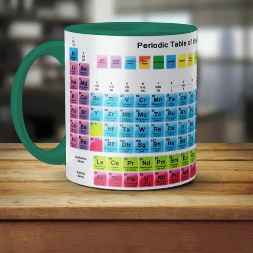 Caneca Tabela Periódica Caneca Personalizada Química Verde
