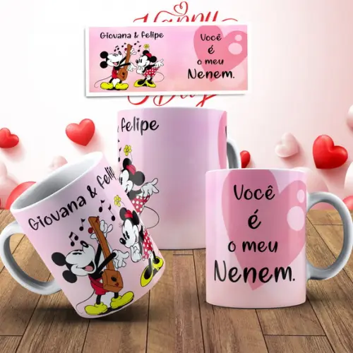 Caneca você é meu neném namorados personalizada com nome
