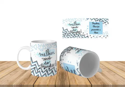 Caneca Vovô presente Vô lembrança vovô promovido a vovô