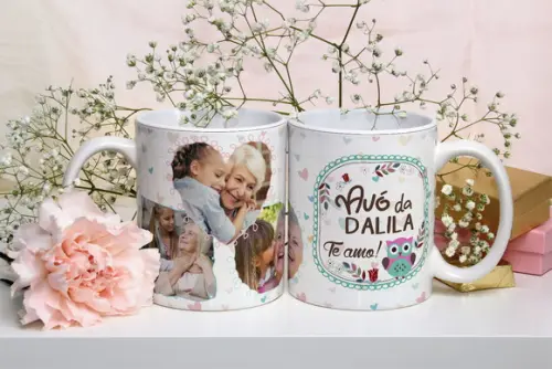 Caneca Vovó presente vó lembrança caneca personalizada foto