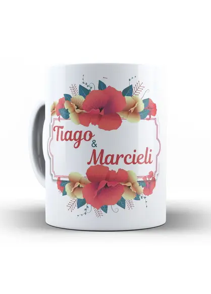 Convite padrinhos de casamento personalizado floral