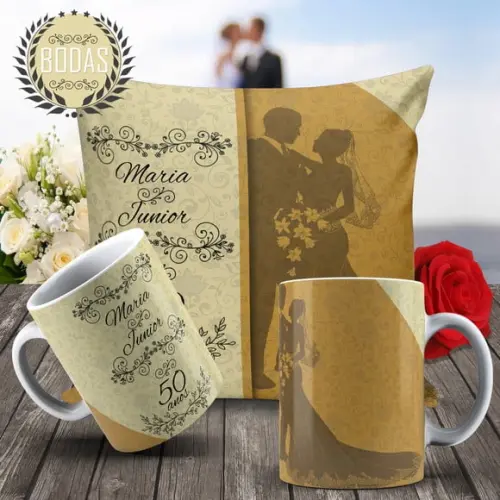 Kit Presente Bodas De Ouro Aniversário Casamento 50 Anos Kit