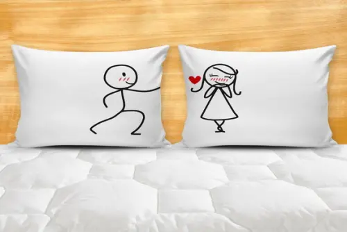 Fronha meu amor é seu par de fronhas casal
