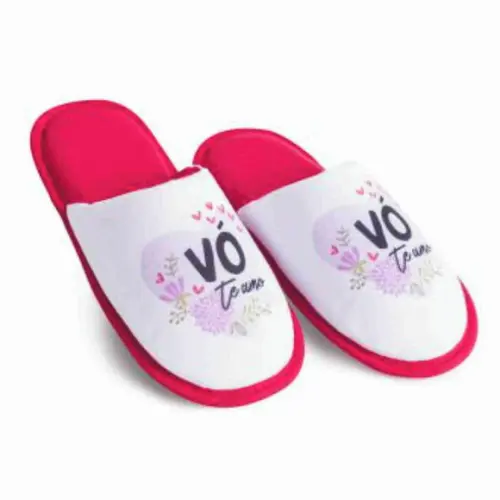 Pantufa Vovó Presente Vó Lembrança Avó Vermelha