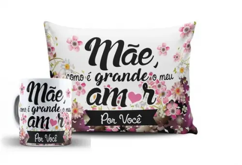 Presente Mãe personalizado como é grande o meu amor por você