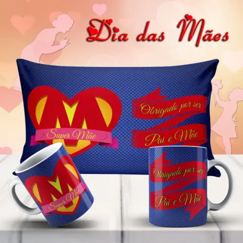 Presente Mãe pãe mamãe personalizado super Mãe heroína