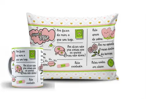 Presente Mãe personalizado Obrigado mãe