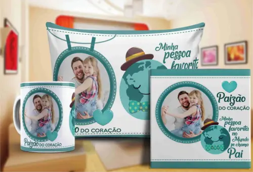Presente pai kit personalizado foto minha pessoa favorita